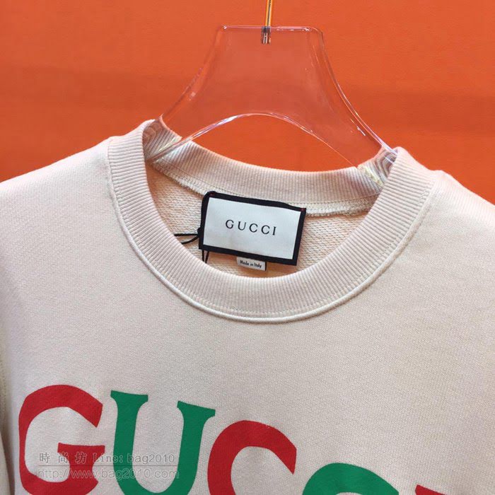 Gucci男裝 19-20FW新款 古奇白色衛衣 Gucci圓領衛衣 男士秋季新款單品  tzy2232